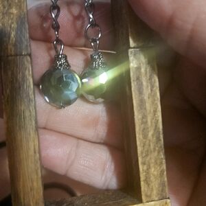 Handmade Crystal  Leverback  Earrings